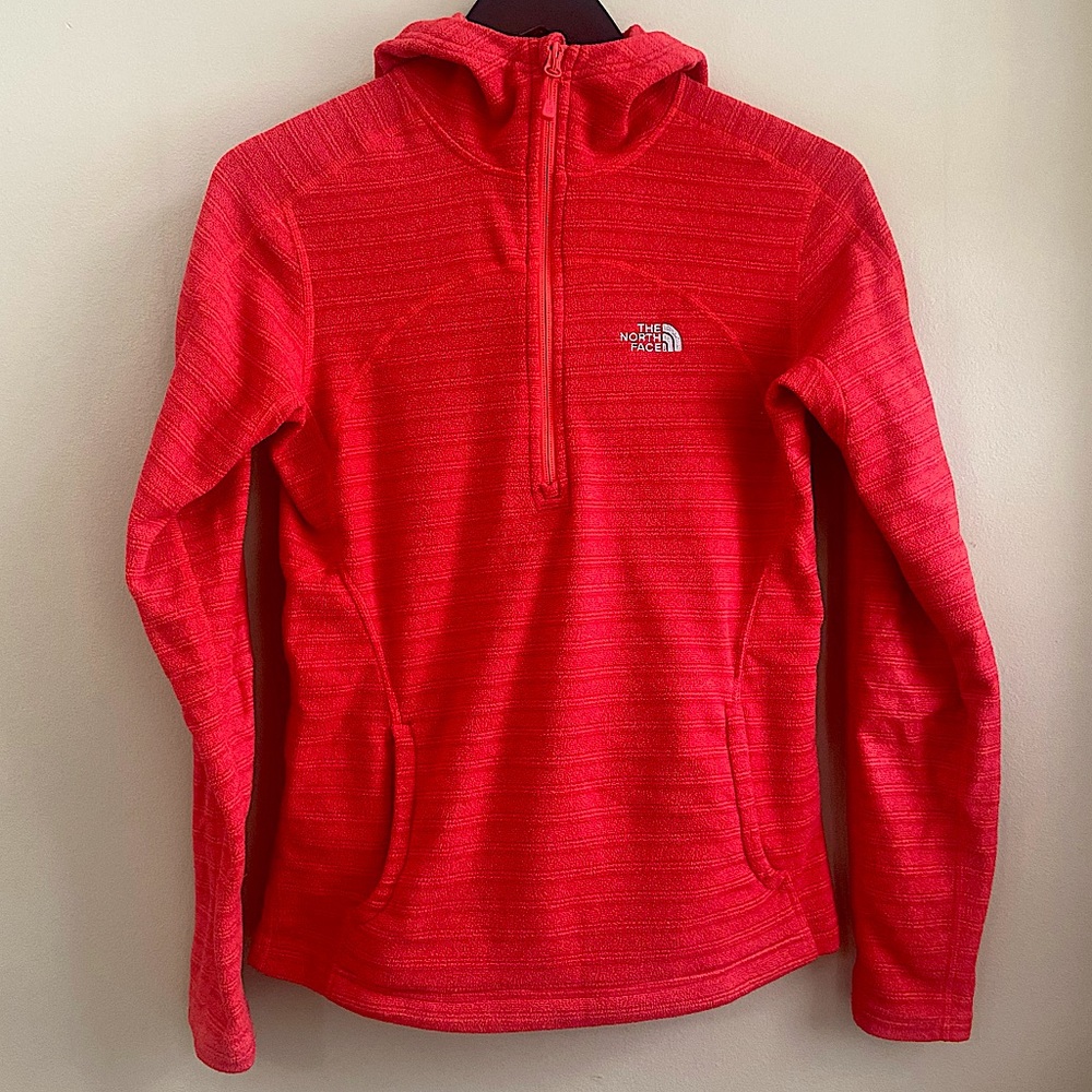 North Face Fleece Polartec The Half 1/2 Zip Hoodie Jacket Sweatshirt Kangaroo
